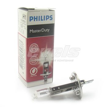 Лампа "PHILIPS" 24v H1 70W (P14.5s) Master Duty (виброустойчивая) кор.