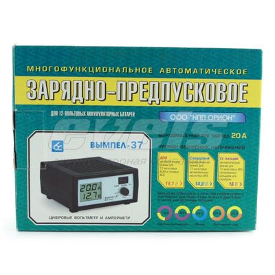 Зарядное устройство Вымпел 37 автомат 0-20А, 14,1/ 14,8/16В, сегментный ЖК индикатор — фото №4