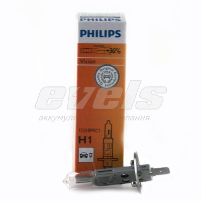Лампа "PHILIPS" 12v H1 55W (P14.5s) Premium (+30% света) кор._ — основное фото